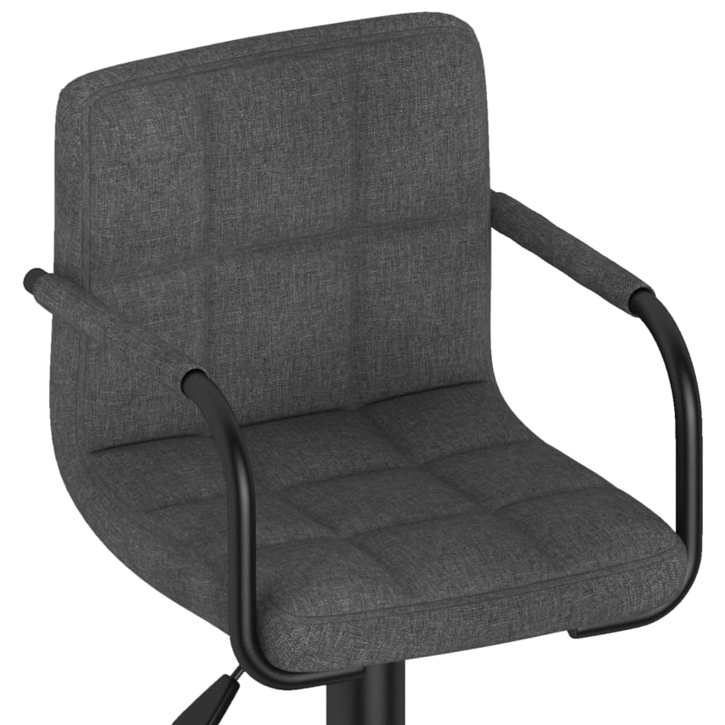 vidaXL Scaun de bar, gri închis, material textil