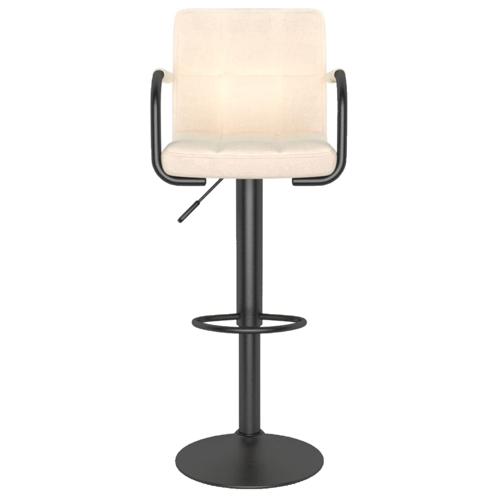 vidaXL Scaun de bar, crem, material textil vidaXL Scaun de bar, crem, material textil