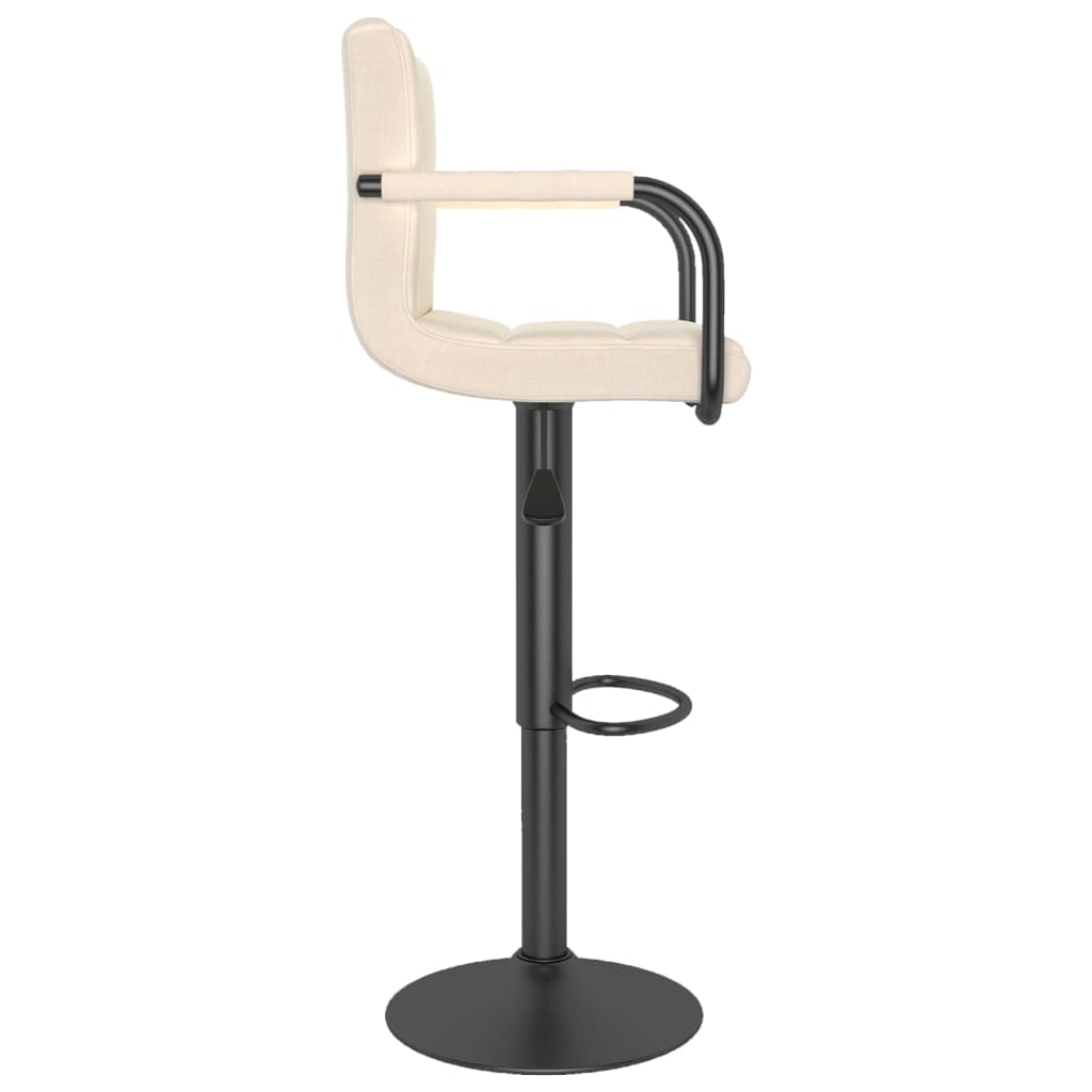 vidaXL Scaun de bar, crem, material textil vidaXL Scaun de bar, crem, material textil