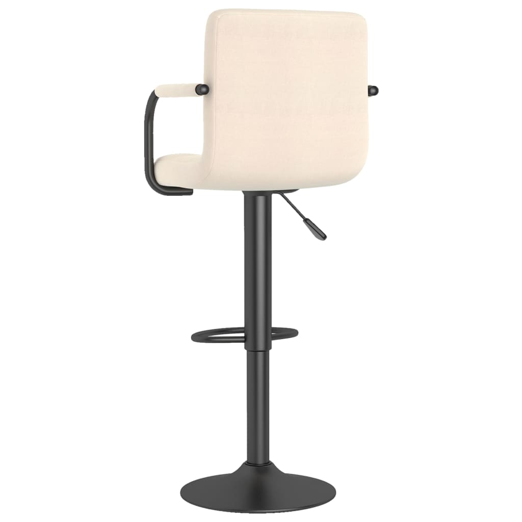 vidaXL Scaun de bar, crem, material textil vidaXL Scaun de bar, crem, material textil