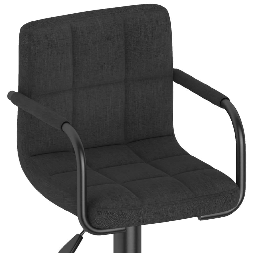 vidaXL Scaun de bar, negru, material textil vidaXL Scaun de bar, negru, material textil