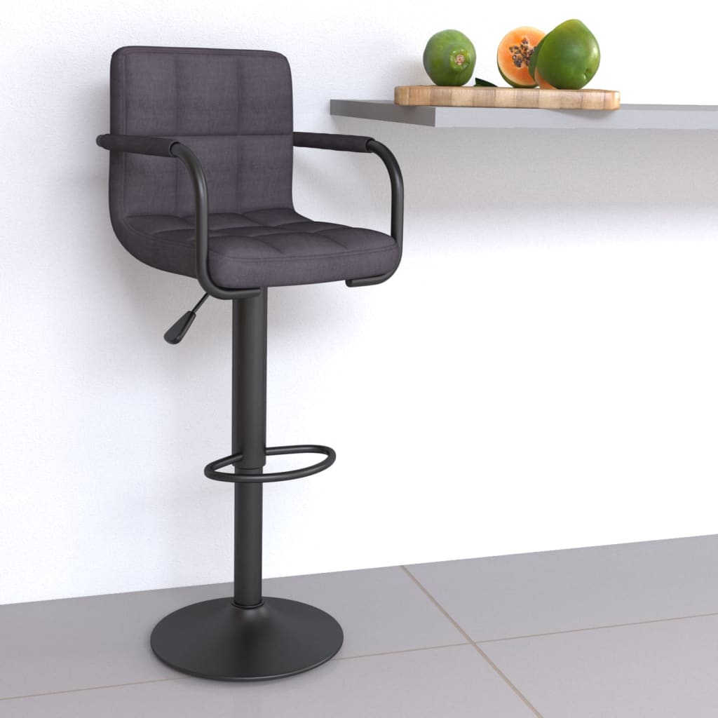 vidaXL Scaun de bar, gri taupe, material textil vidaXL Scaun de bar, gri taupe, material textil