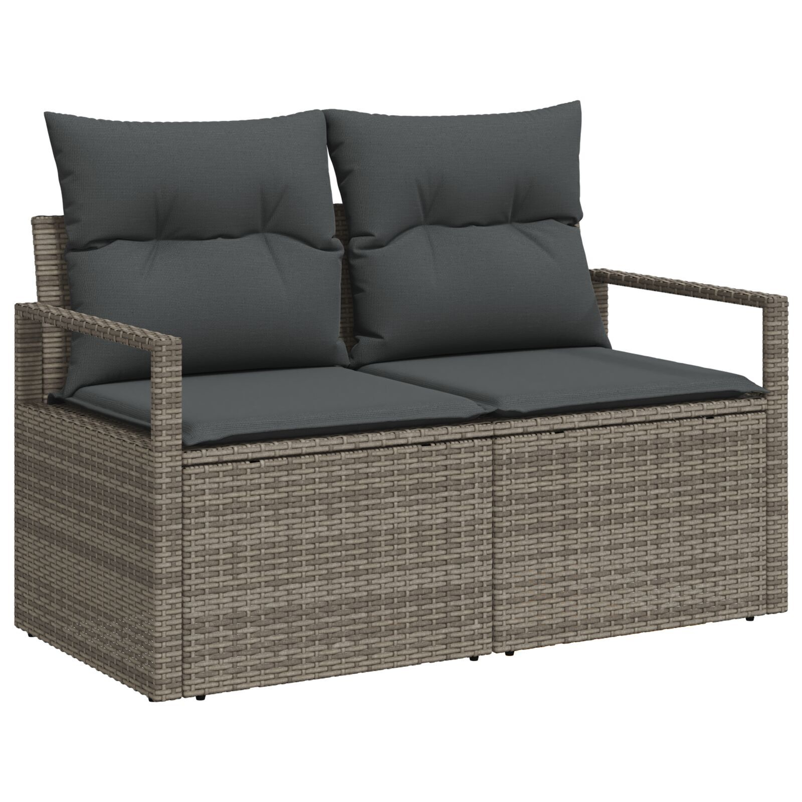 vidaXL Set de canapele pentru grădină 4 pcs Gri Rattan poli vidaXL Set de canapele pentru grădină 4 pcs Gri Rattan poli