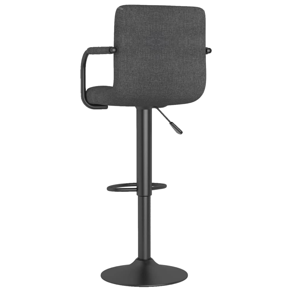 vidaXL Scaune de bar, 2 buc., gri închis, material textil