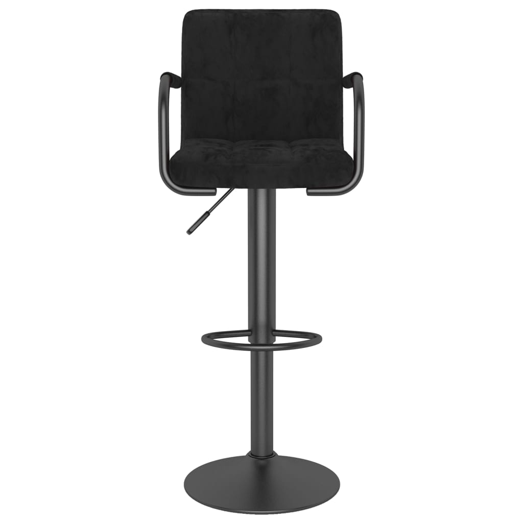 vidaXL Scaun de bar, negru, catifea vidaXL Scaun de bar, negru, catifea