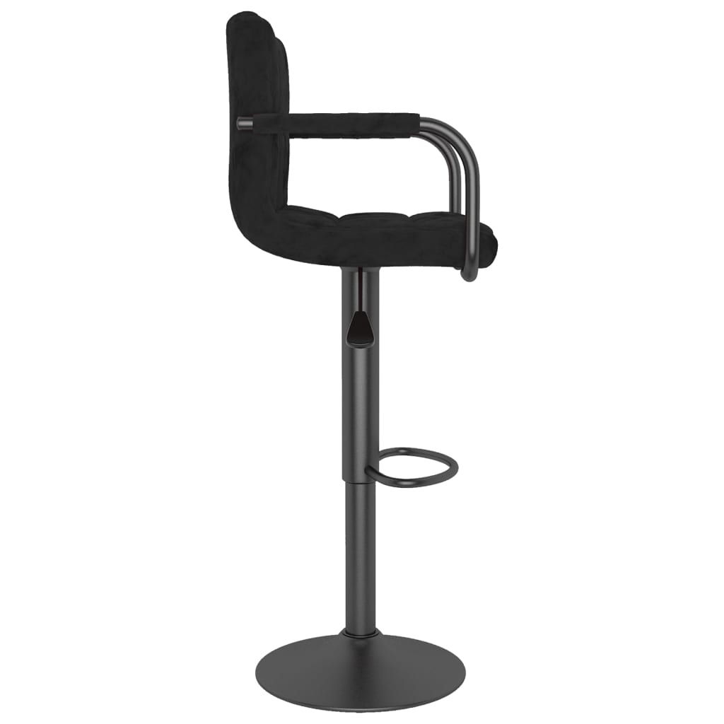 vidaXL Scaun de bar, negru, catifea vidaXL Scaun de bar, negru, catifea