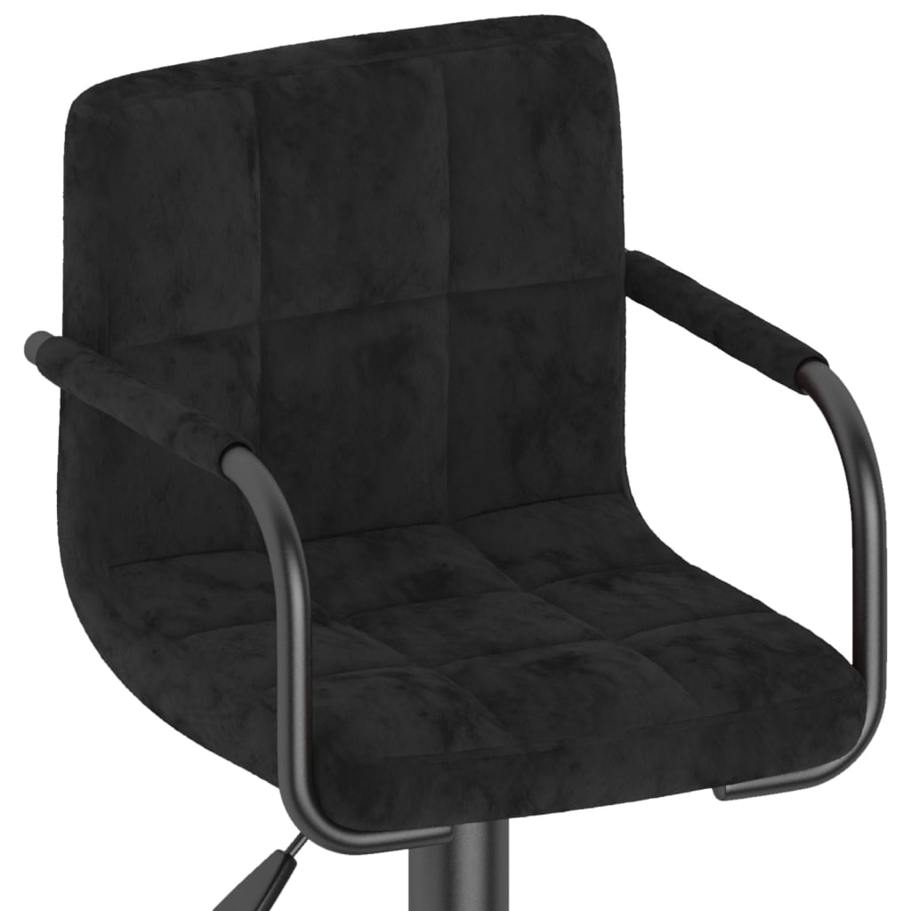 vidaXL Scaun de bar, negru, catifea vidaXL Scaun de bar, negru, catifea