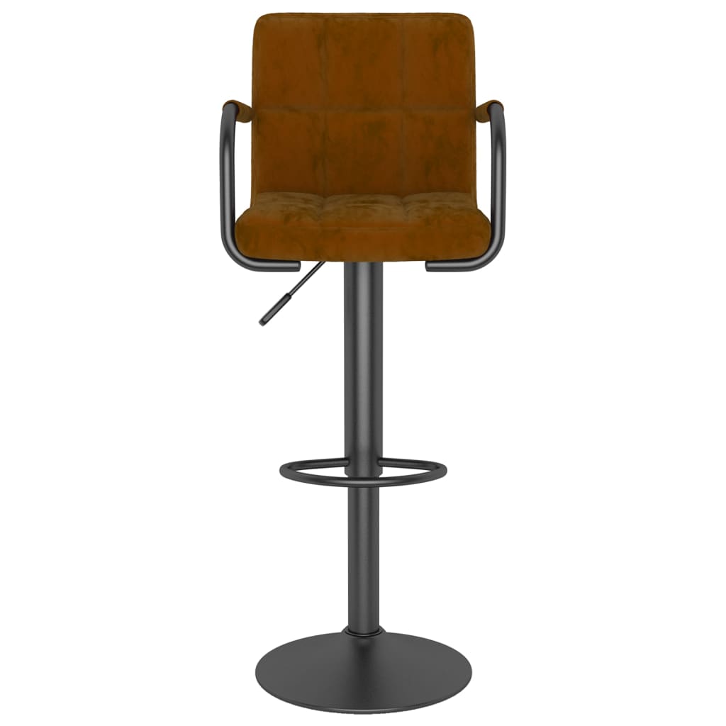 vidaXL Scaun de bar, maro, catifea vidaXL Scaun de bar, maro, catifea