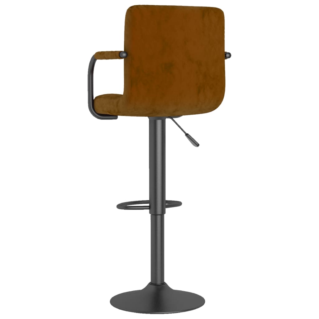 vidaXL Scaun de bar, maro, catifea vidaXL Scaun de bar, maro, catifea