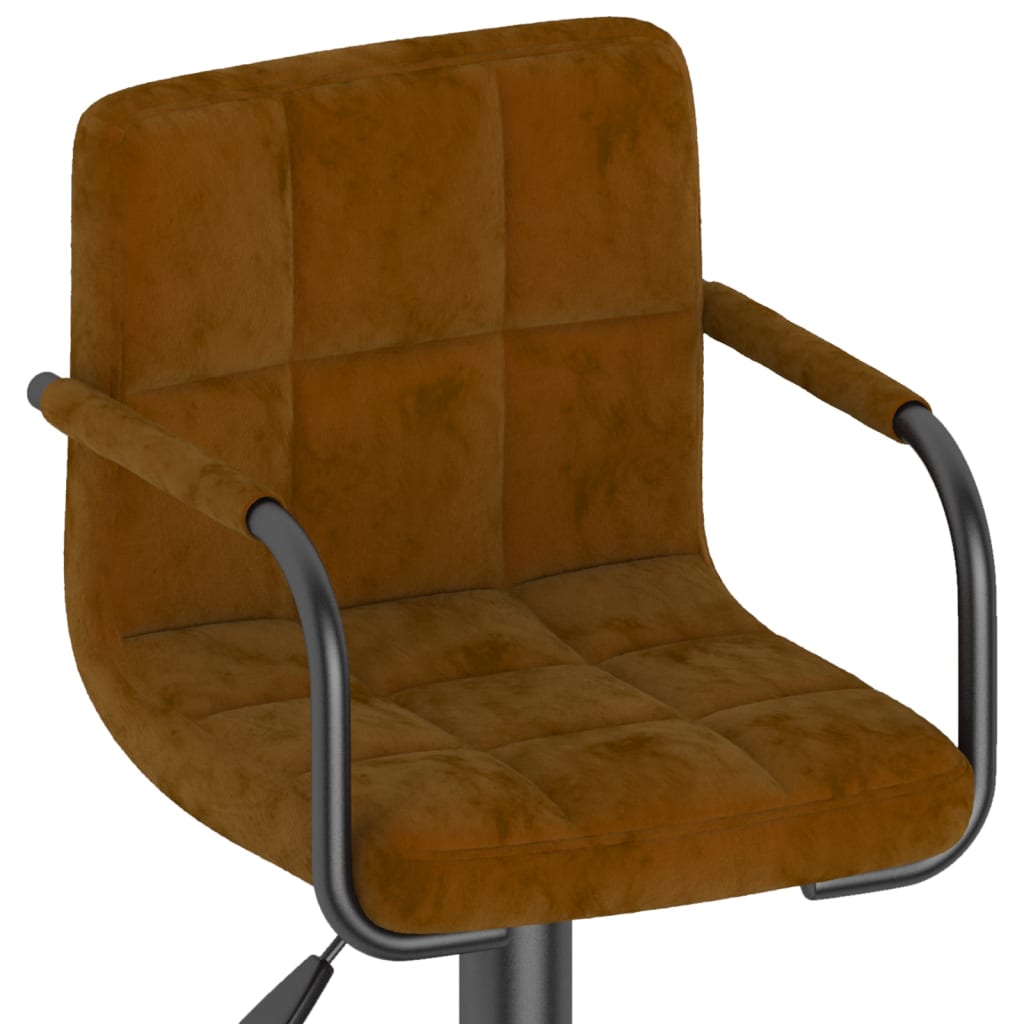vidaXL Scaun de bar, maro, catifea vidaXL Scaun de bar, maro, catifea