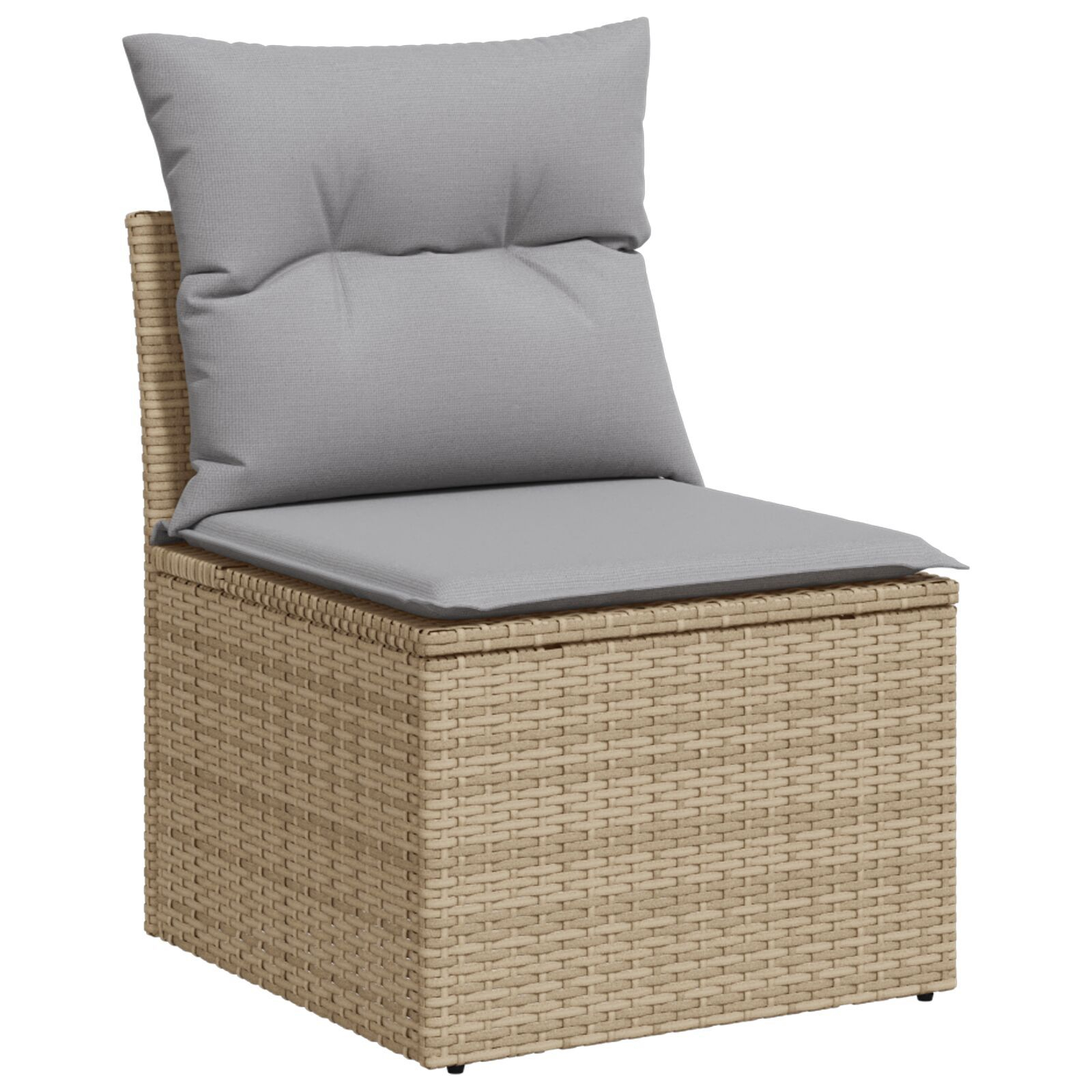 Set canapea de grădină 8 piese cu perne Black Poly Rattan