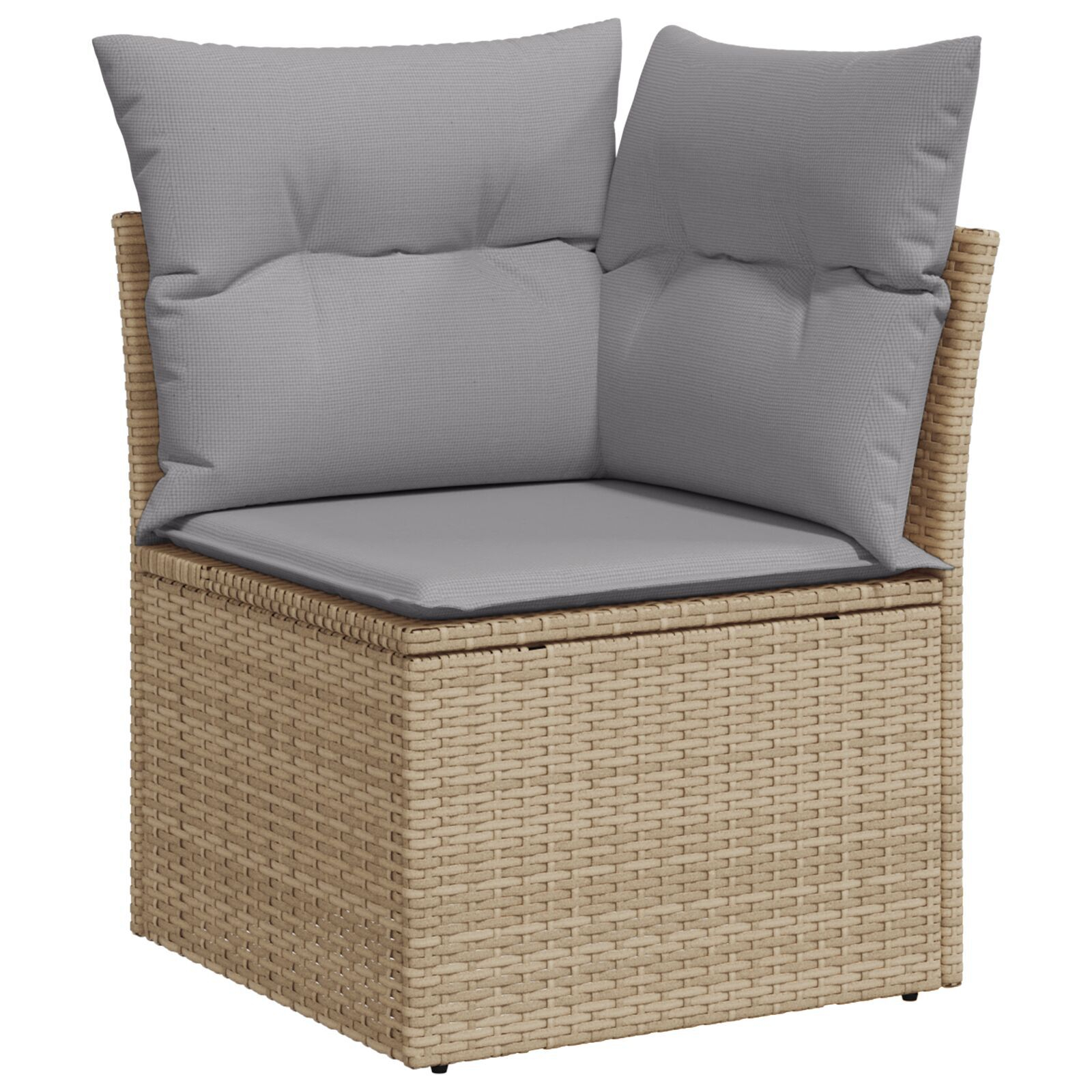 Set canapea de grădină 8 piese cu perne Black Poly Rattan