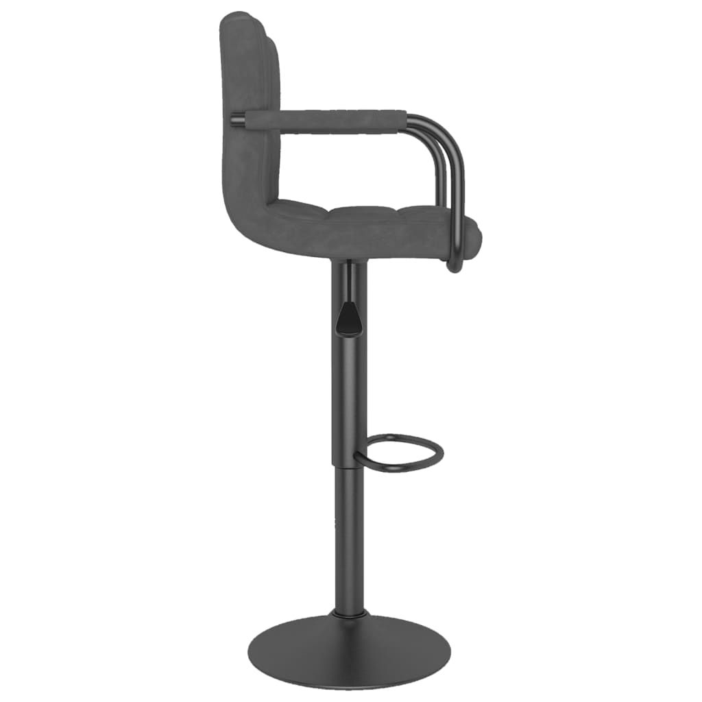 vidaXL Scaun de bar, gri închis, catifea vidaXL Scaun de bar, gri închis, catifea