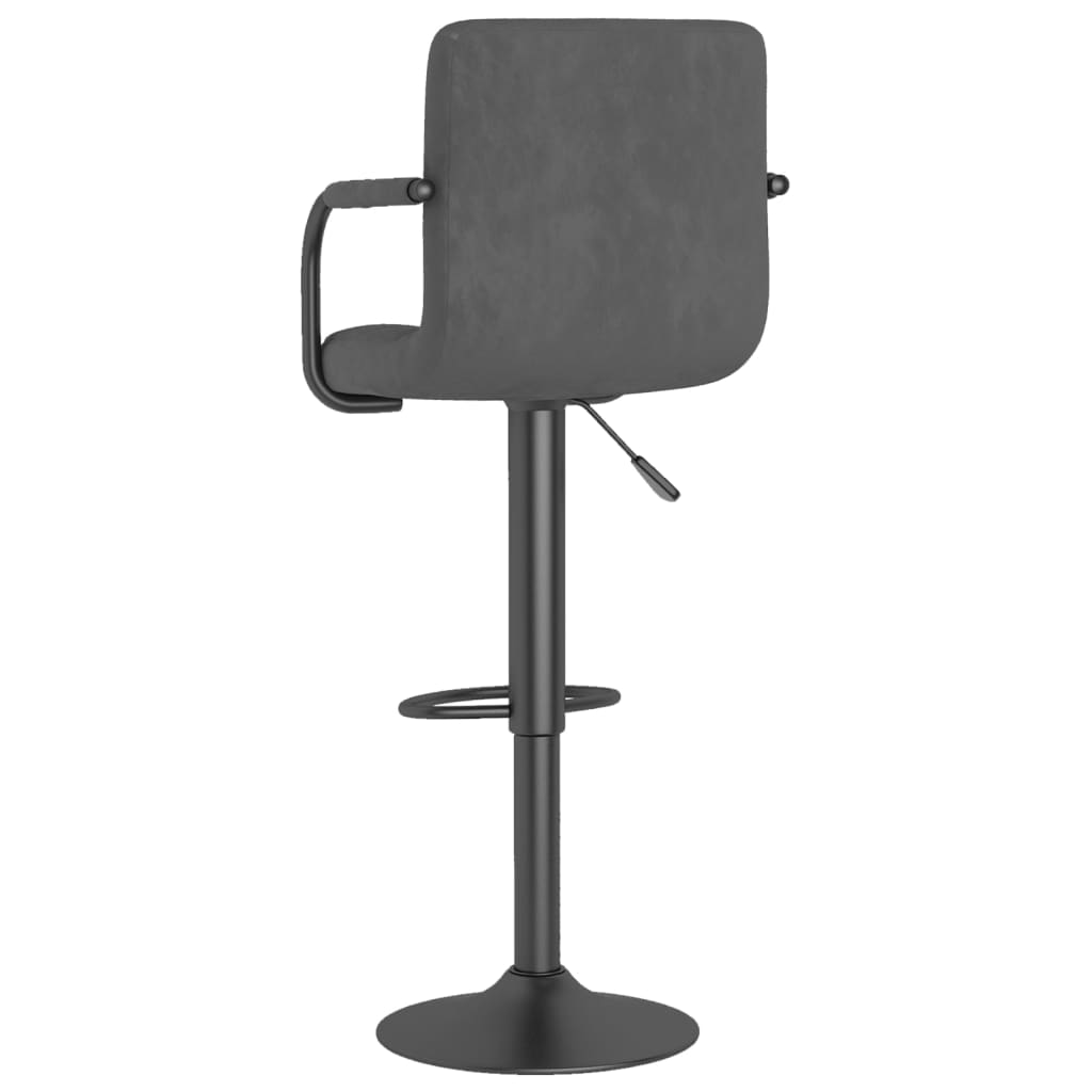 vidaXL Scaun de bar, gri închis, catifea vidaXL Scaun de bar, gri închis, catifea