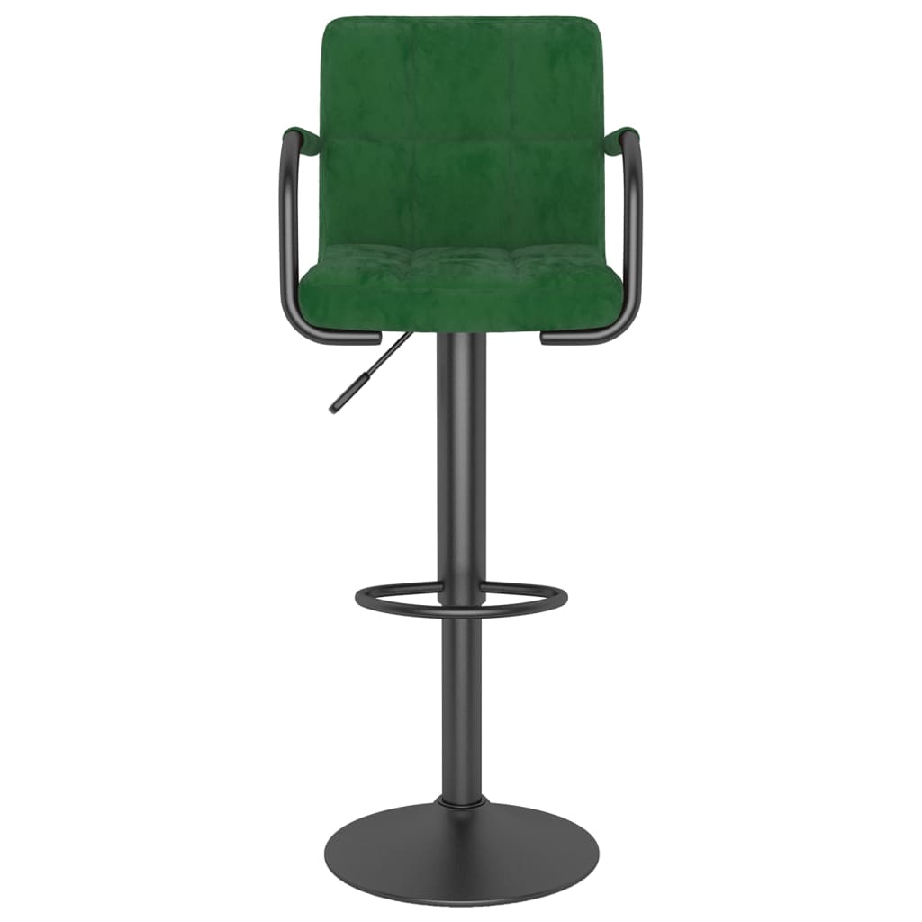 vidaXL Scaun de bar, verde închis, catifea vidaXL Scaun de bar, verde închis, catifea