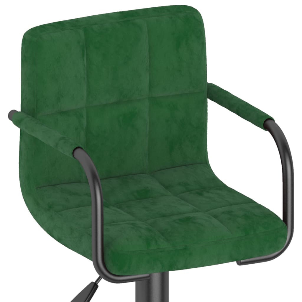 vidaXL Scaun de bar, verde închis, catifea vidaXL Scaun de bar, verde închis, catifea