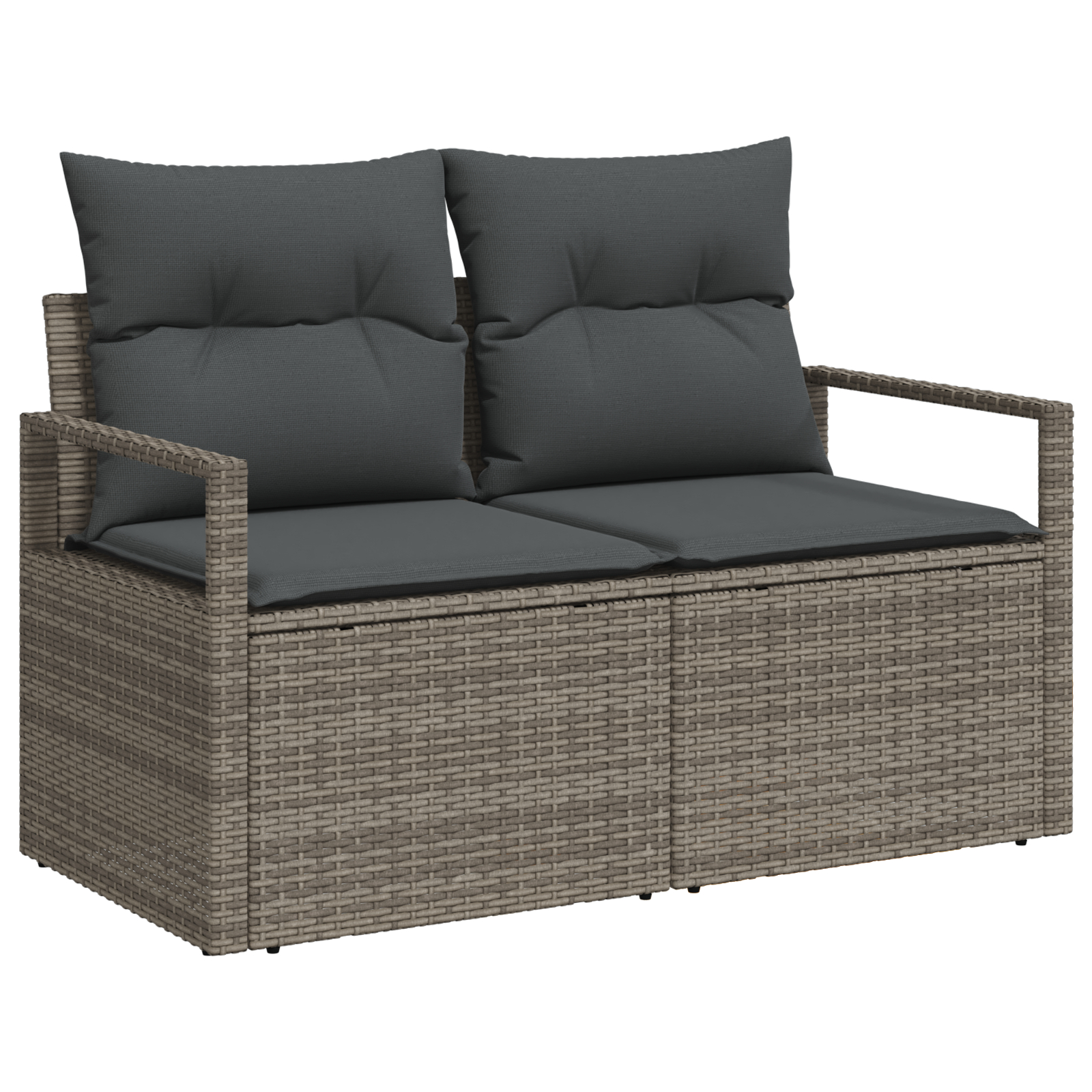 Set Canapea Grădină 6 Piese cu Perne Gri Ratan Polimer Set Canapea Grădină 6 Piese cu Perne Gri Ratan Polimer