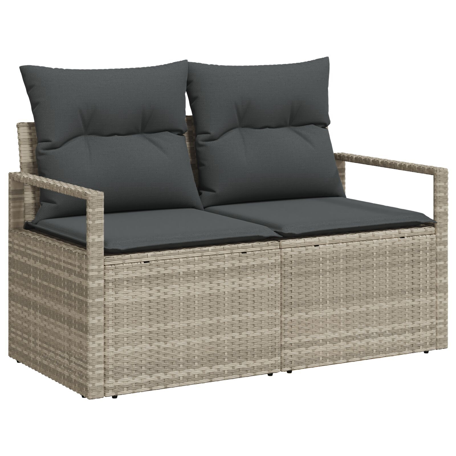 Set canapea grădină vidaXL 11 piese cu perne gri din ratan sintetic Set canapea grădină vidaXL 11 piese cu perne gri din ratan sintetic
