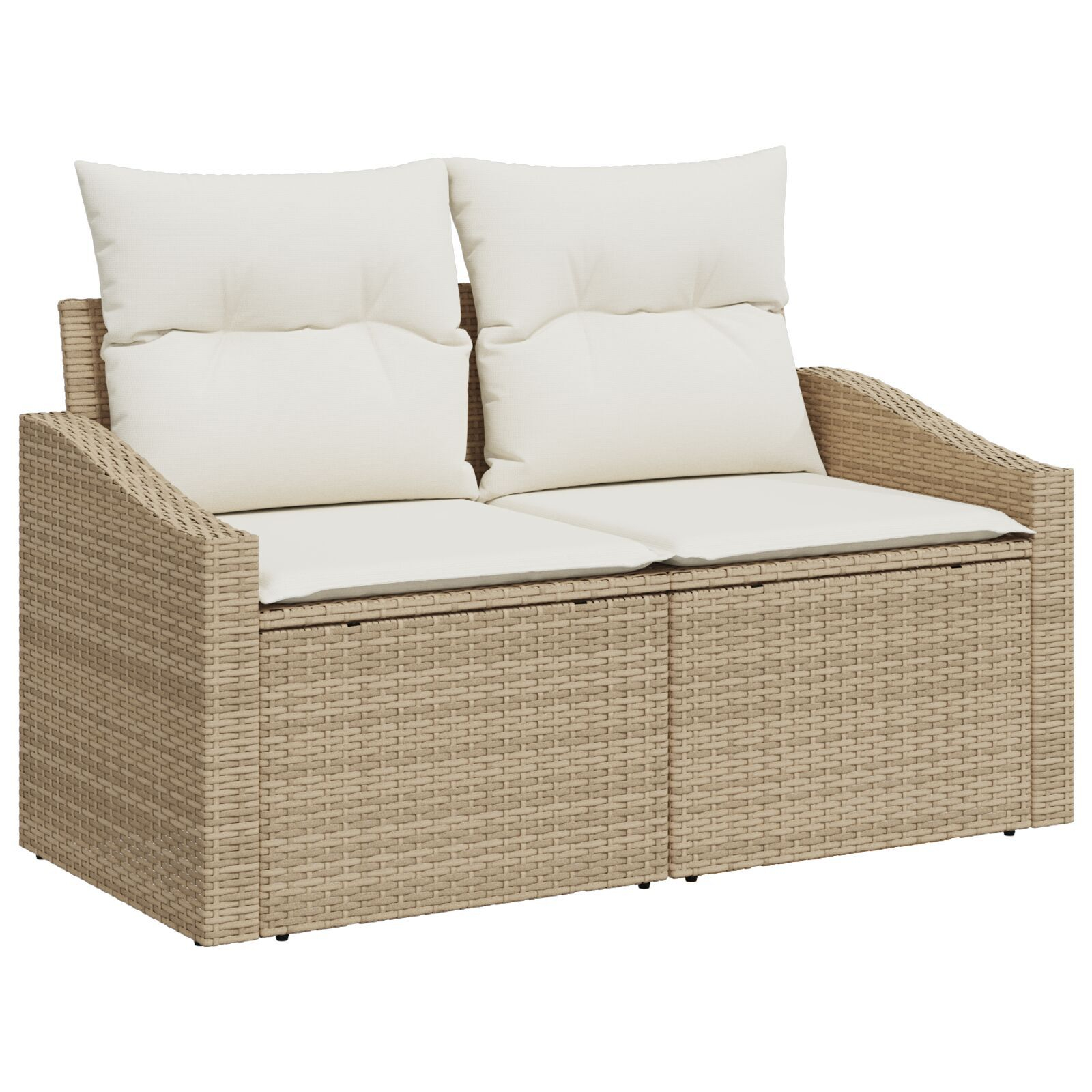 vidaXL Set de canapele pentru grădină cu pernă 9 pcs Bej și crem