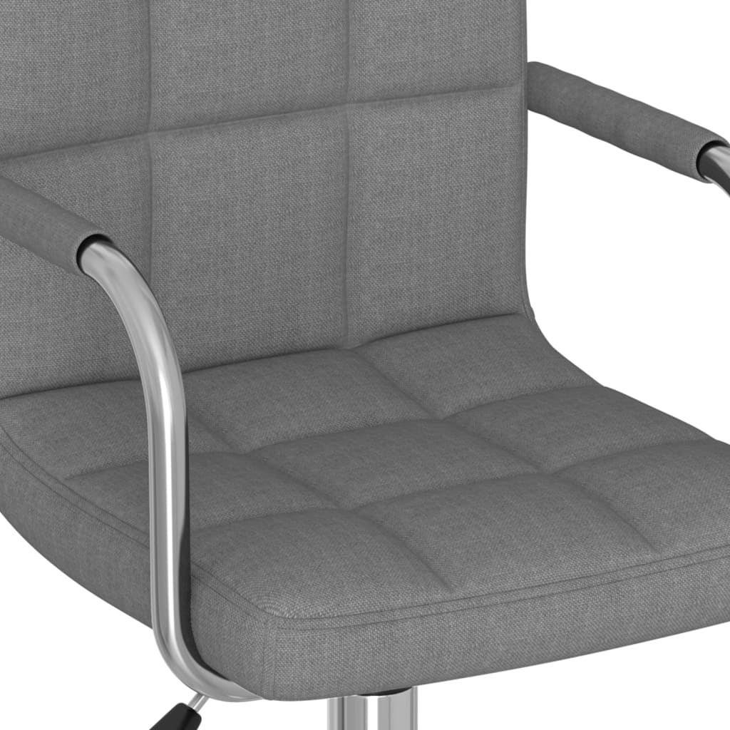 vidaXL Scaun de birou pivotant, gri deschis, material textil vidaXL Scaun de birou pivotant, gri deschis, material textil