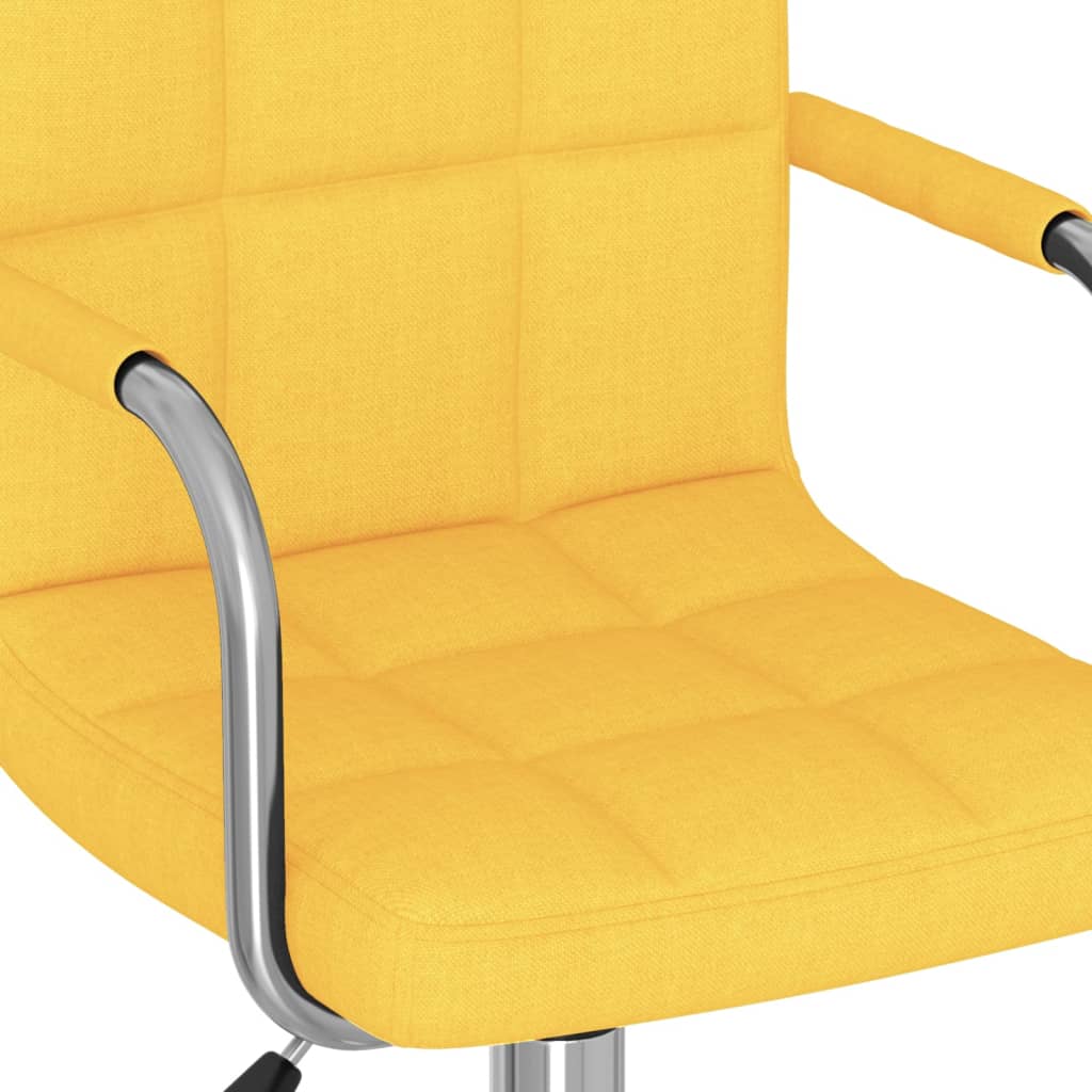 vidaXL Scaun de birou pivotant, galben muștar, material textil vidaXL Scaun de birou pivotant, galben muștar, material textil