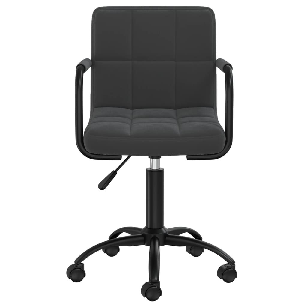 vidaXL Scaun de birou pivotant, negru, catifea vidaXL Scaun de birou pivotant, negru, catifea