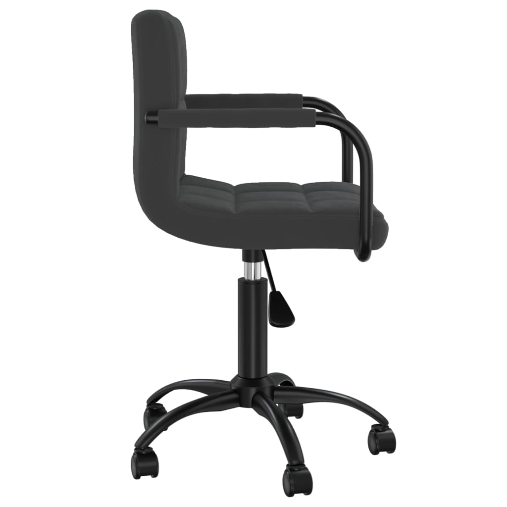 vidaXL Scaun de birou pivotant, negru, catifea vidaXL Scaun de birou pivotant, negru, catifea