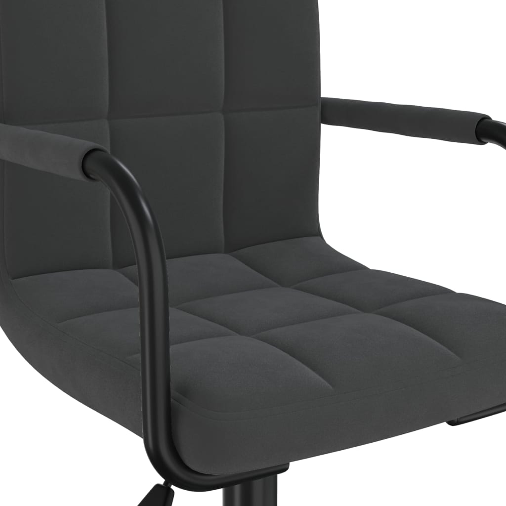 vidaXL Scaun de birou pivotant, negru, catifea vidaXL Scaun de birou pivotant, negru, catifea