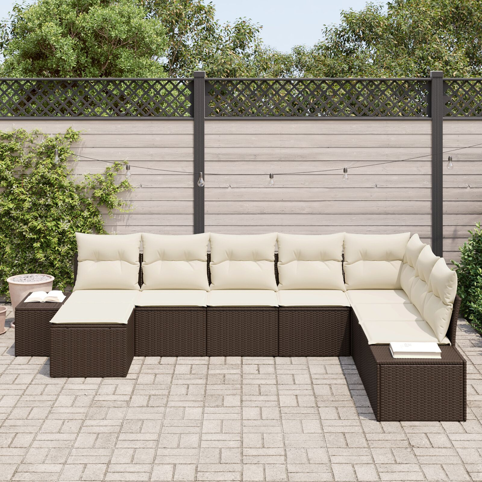 vidaXL Set de canapele pentru grădină cu pernă 8 pcs 319 x 209 x 85 cm vidaXL Set de canapele pentru grădină cu pernă 8 pcs 319 x 209 x 85 cm