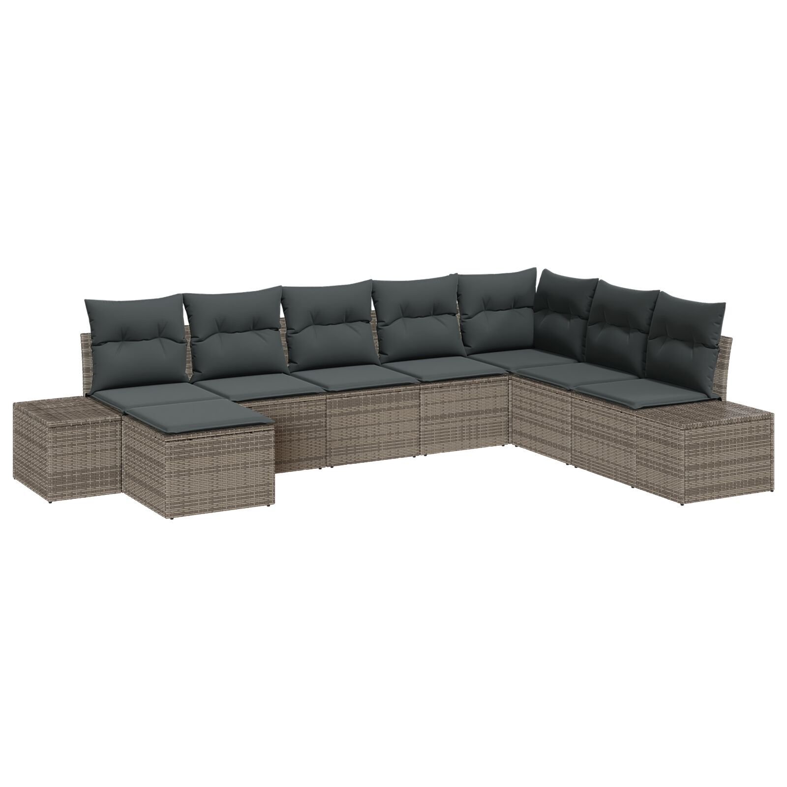vidaXL Set de canapele pentru grădină cu pernă 8 pcs 319 x 209 x 85 cm