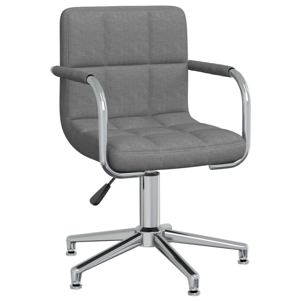 vidaXL Scaun de birou pivotant, gri deschis, material textil vidaXL Scaun de birou pivotant, gri deschis, material textil