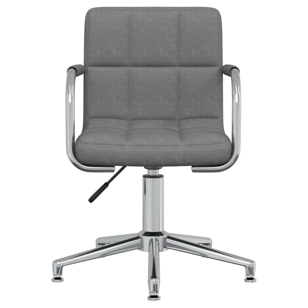 vidaXL Scaun de birou pivotant, gri deschis, material textil vidaXL Scaun de birou pivotant, gri deschis, material textil