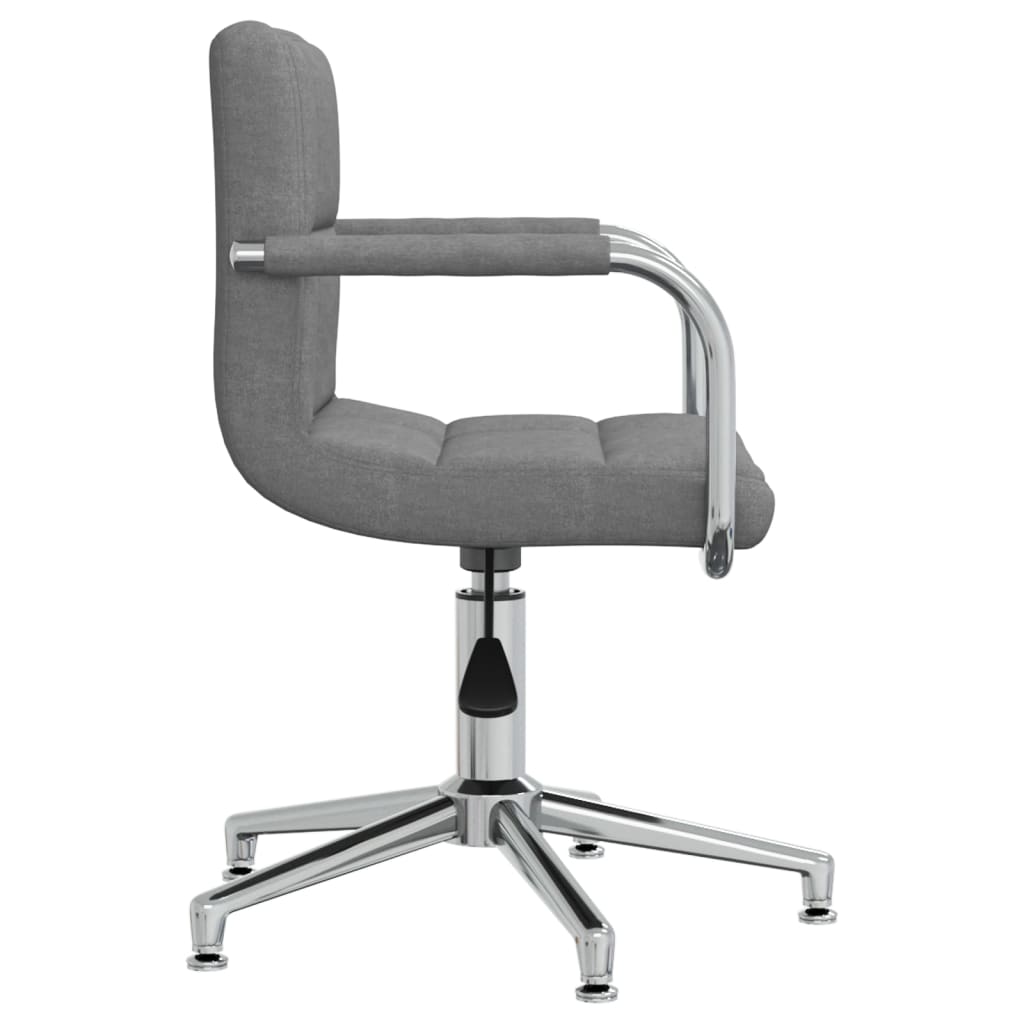 vidaXL Scaun de birou pivotant, gri deschis, material textil vidaXL Scaun de birou pivotant, gri deschis, material textil