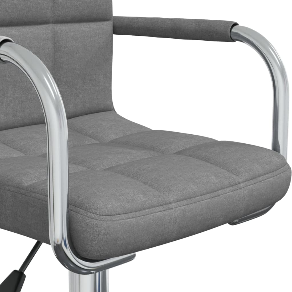 vidaXL Scaun de birou pivotant, gri deschis, material textil vidaXL Scaun de birou pivotant, gri deschis, material textil