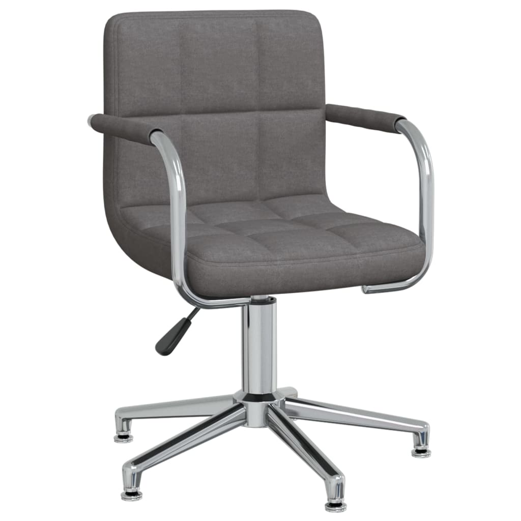 vidaXL Scaun de birou pivotant, gri închis, material textil vidaXL Scaun de birou pivotant, gri închis, material textil