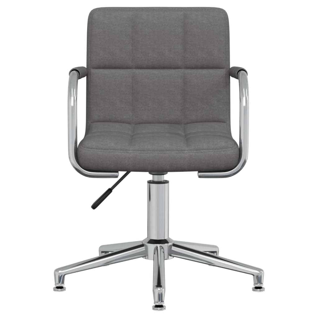 vidaXL Scaun de birou pivotant, gri închis, material textil vidaXL Scaun de birou pivotant, gri închis, material textil