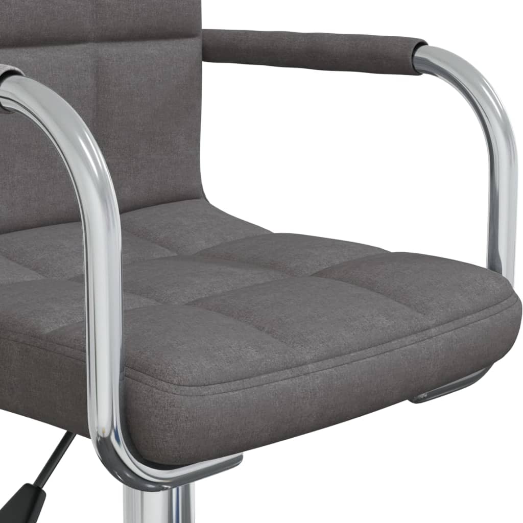 vidaXL Scaun de birou pivotant, gri închis, material textil vidaXL Scaun de birou pivotant, gri închis, material textil