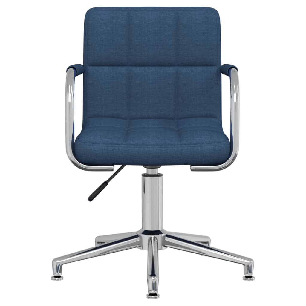 vidaXL Scaun de birou pivotant, albastru, material textil vidaXL Scaun de birou pivotant, albastru, material textil