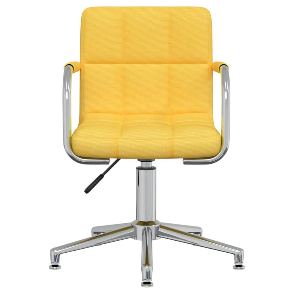 vidaXL Scaun de birou pivotant, galben muștar, material textil vidaXL Scaun de birou pivotant, galben muștar, material textil