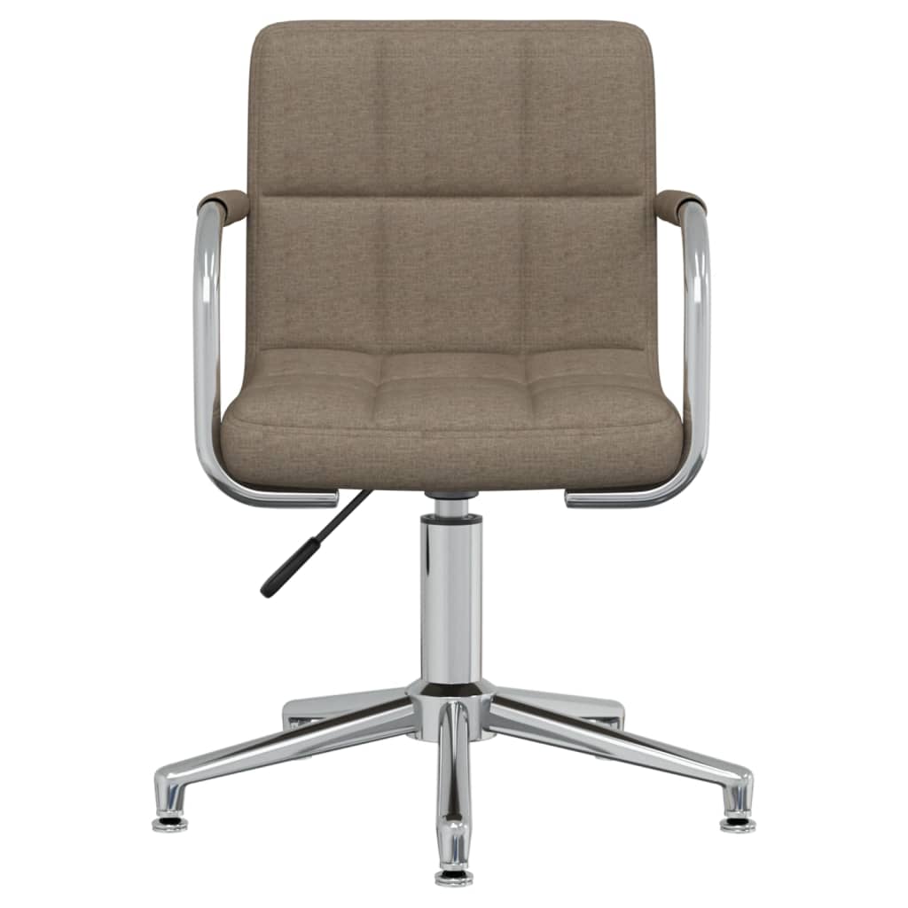 vidaXL Scaun de birou pivotant, gri taupe, material textil vidaXL Scaun de birou pivotant, gri taupe, material textil