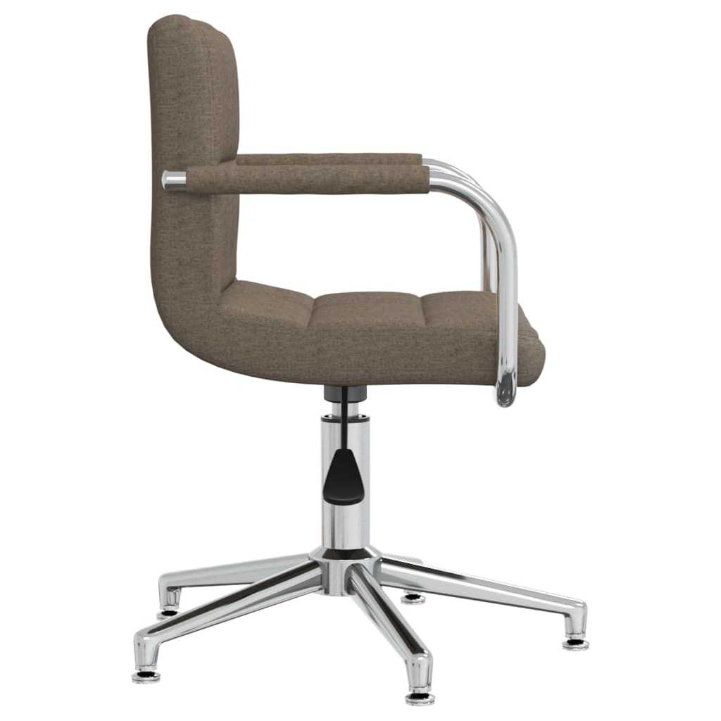 vidaXL Scaun de birou pivotant, gri taupe, material textil vidaXL Scaun de birou pivotant, gri taupe, material textil