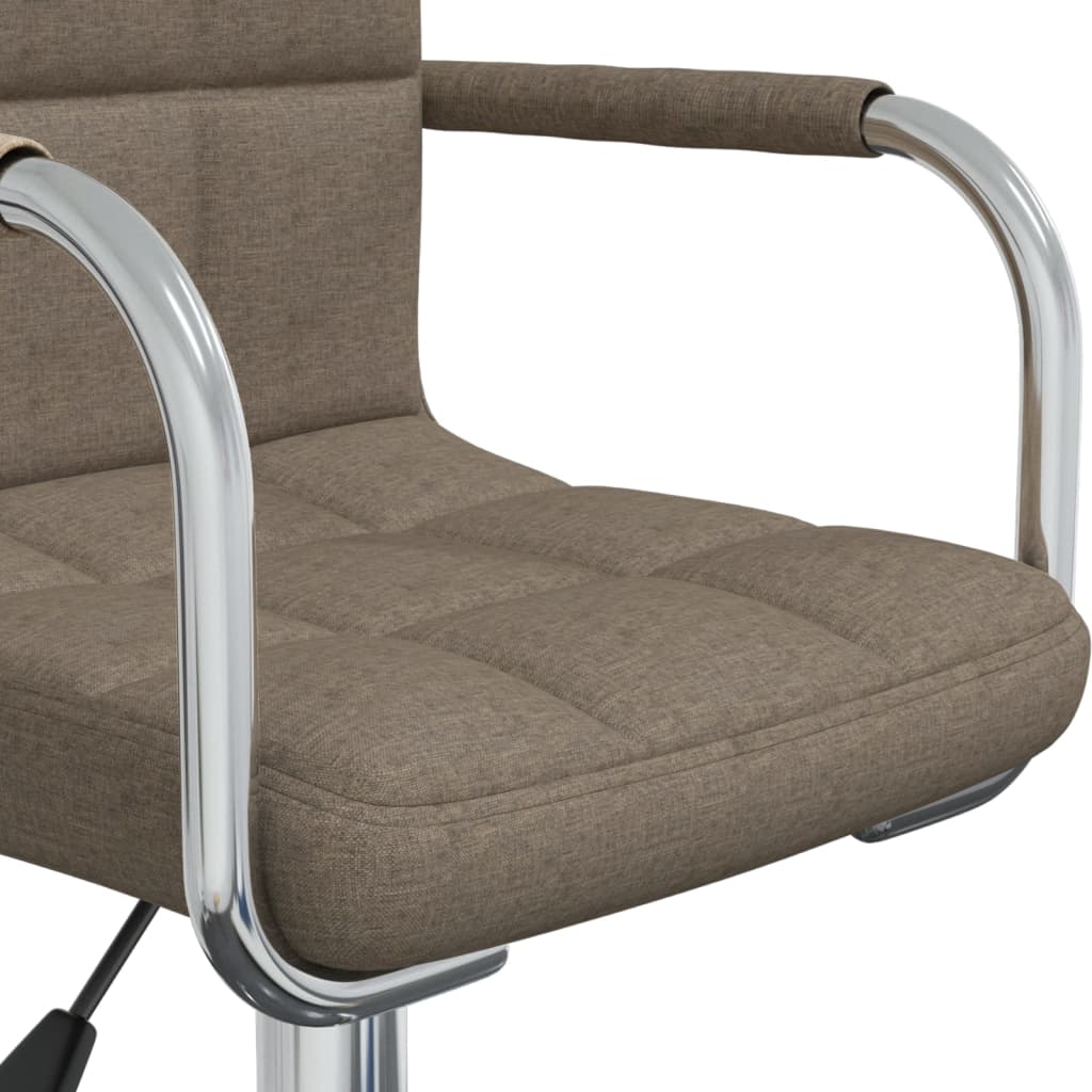 vidaXL Scaun de birou pivotant, gri taupe, material textil vidaXL Scaun de birou pivotant, gri taupe, material textil