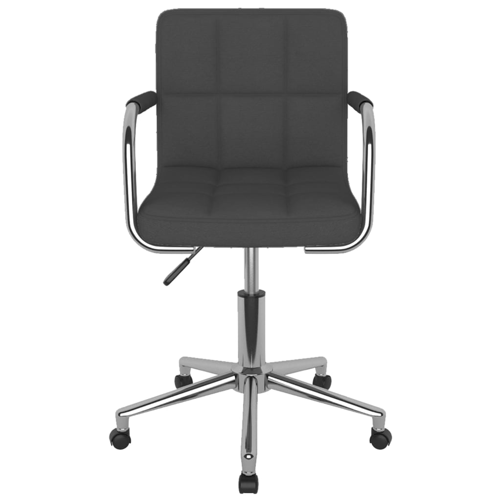 vidaXL Scaun de birou pivotant, gri închis, material textil vidaXL Scaun de birou pivotant, gri închis, material textil