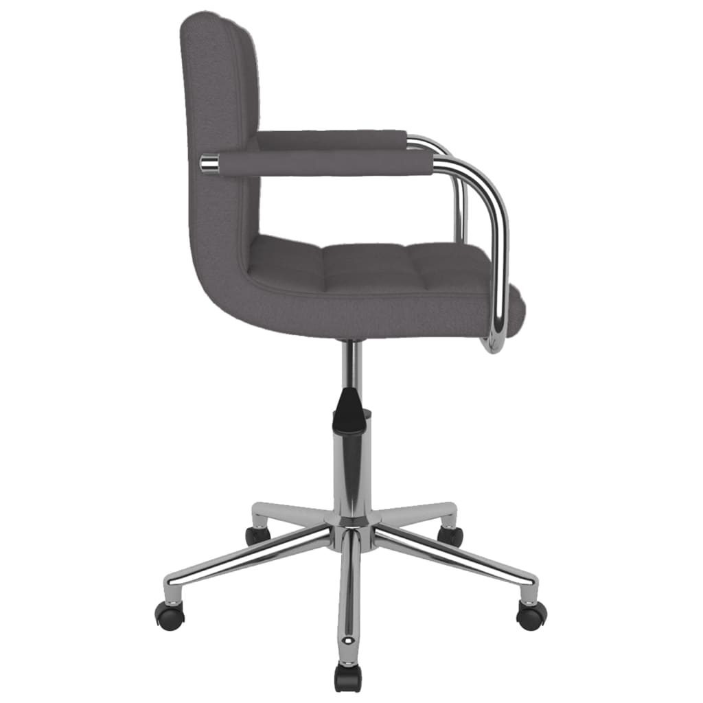vidaXL Scaun de birou pivotant, gri taupe, material textil vidaXL Scaun de birou pivotant, gri taupe, material textil