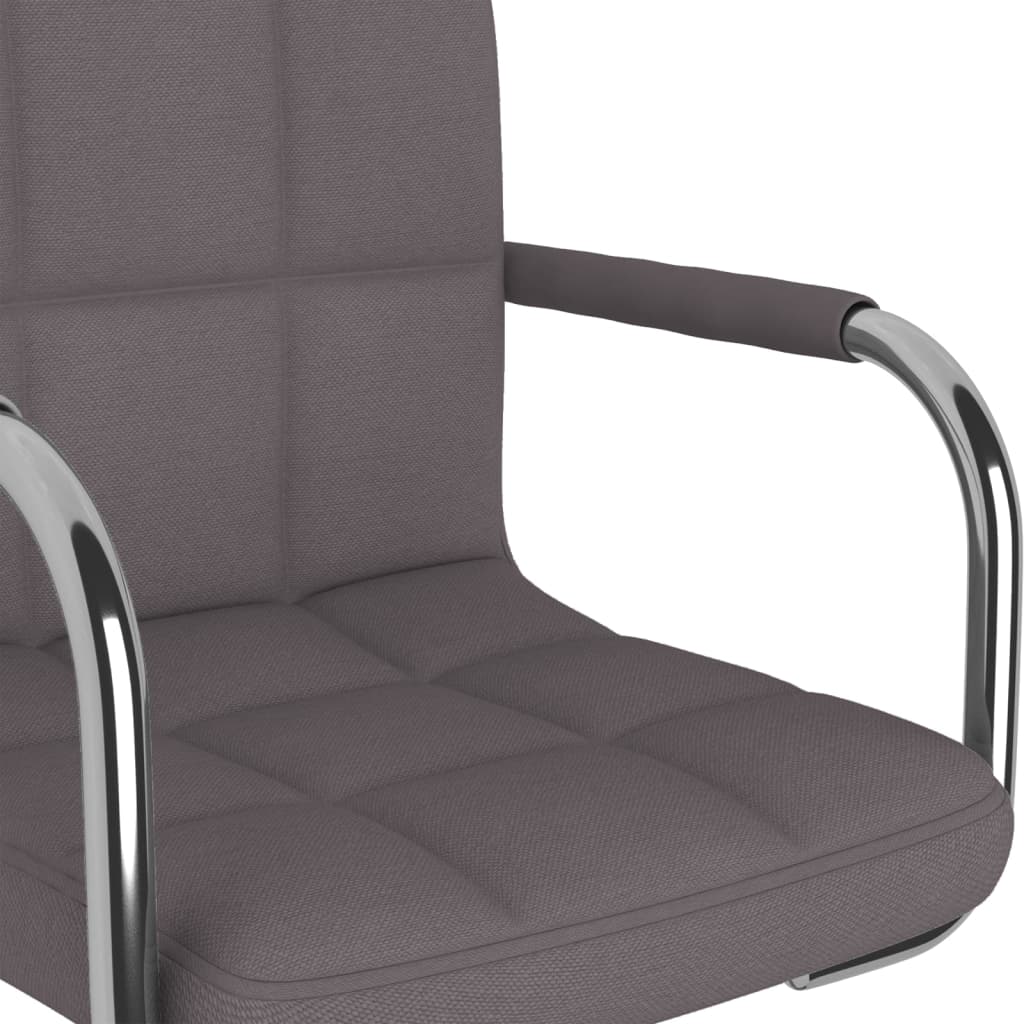 vidaXL Scaun de birou pivotant, gri taupe, material textil vidaXL Scaun de birou pivotant, gri taupe, material textil