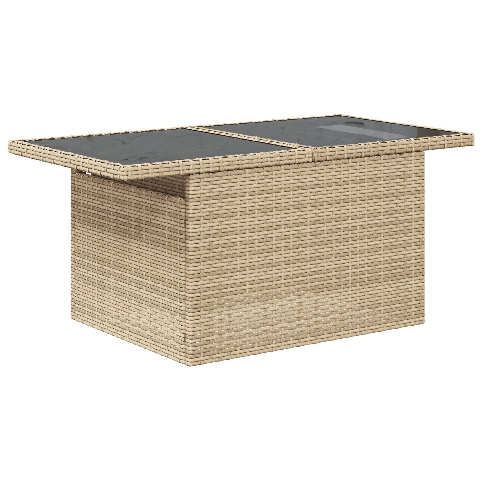 vidaXL Set de canapele pentru grădină cu pernă 7 pcs Bej Rattan poli vidaXL Set de canapele pentru grădină cu pernă 7 pcs Bej Rattan poli