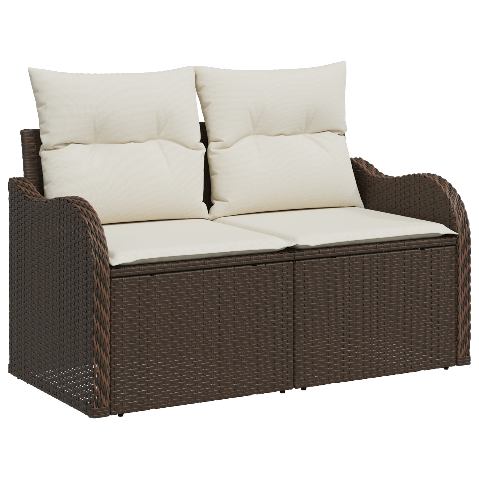 vidaXL Set de canapele pentru grădină cu pernă 10 pcs Maro Rattan poli vidaXL Set de canapele pentru grădină cu pernă 10 pcs Maro Rattan poli