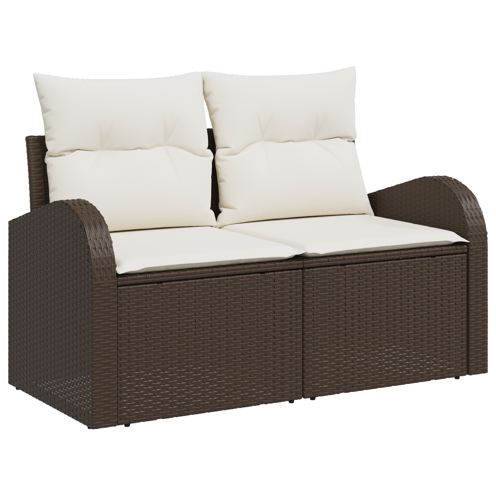 vidaXL Set de canapele pentru grădină cu pernă 9 pcs maro și crem