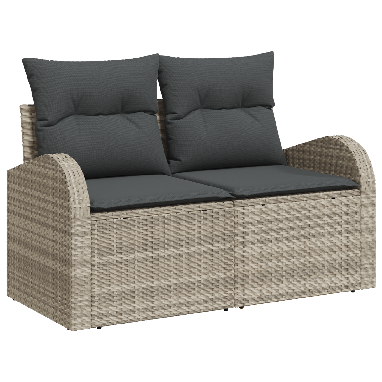 vidaXL Set de canapele pentru grădină cu pernă 9 pcs Gri deschis