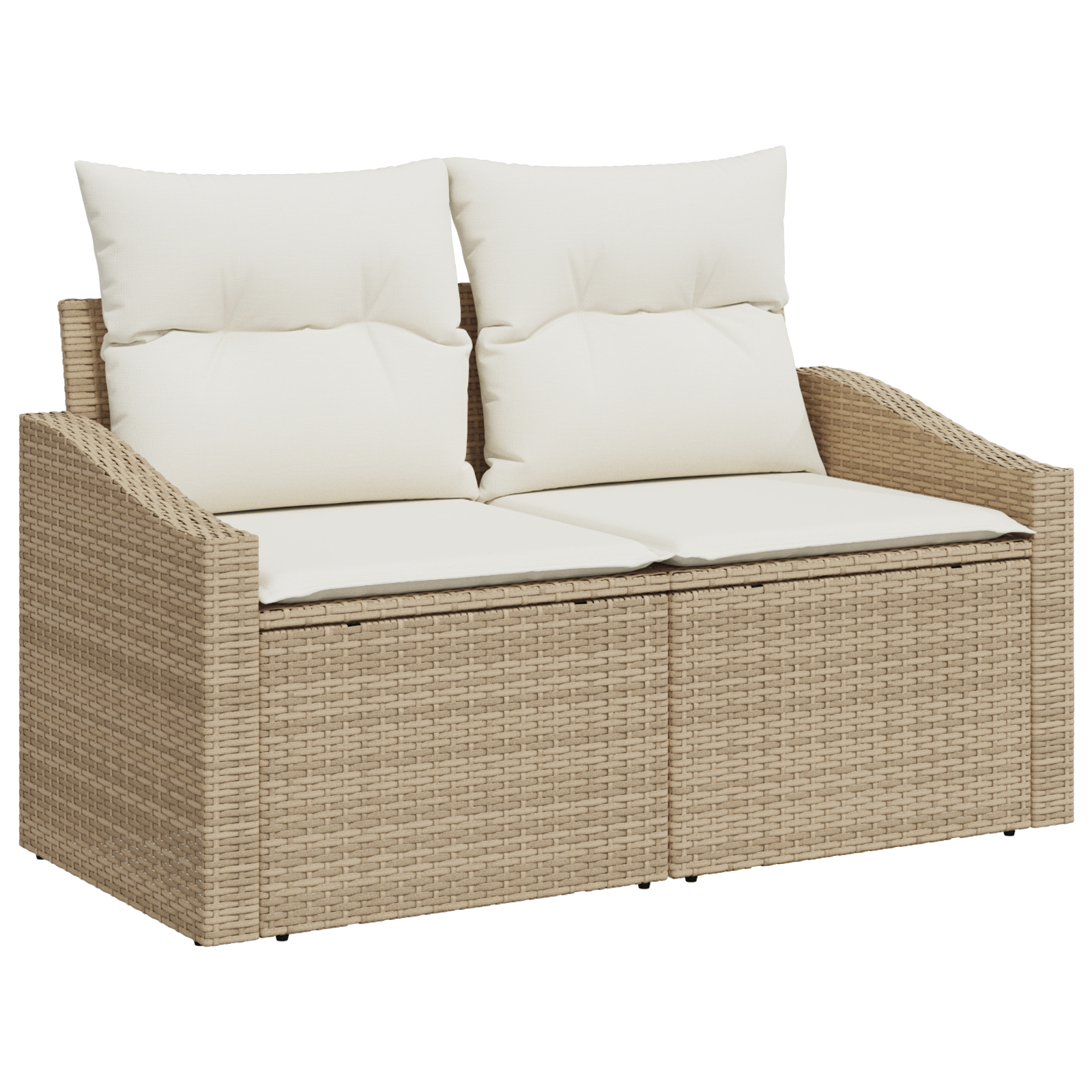 vidaXL Set de canapele pentru grădină cu pernă 9 pcs bej și crem